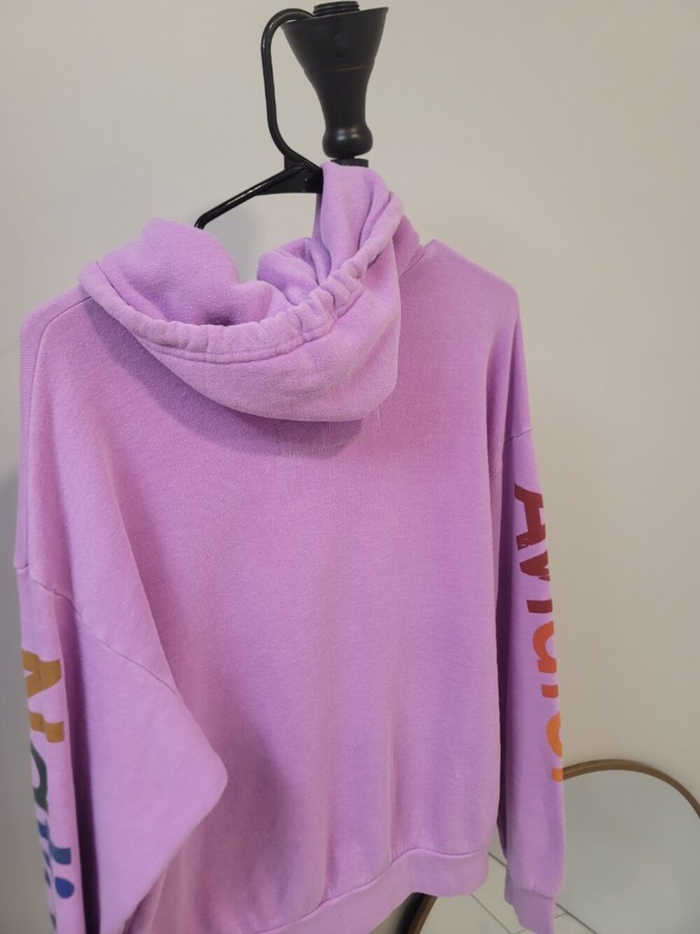 Aviator Nation Hoodie Distressed Purple Pullover Venice CA Sz Xs - Picture 5 of 7